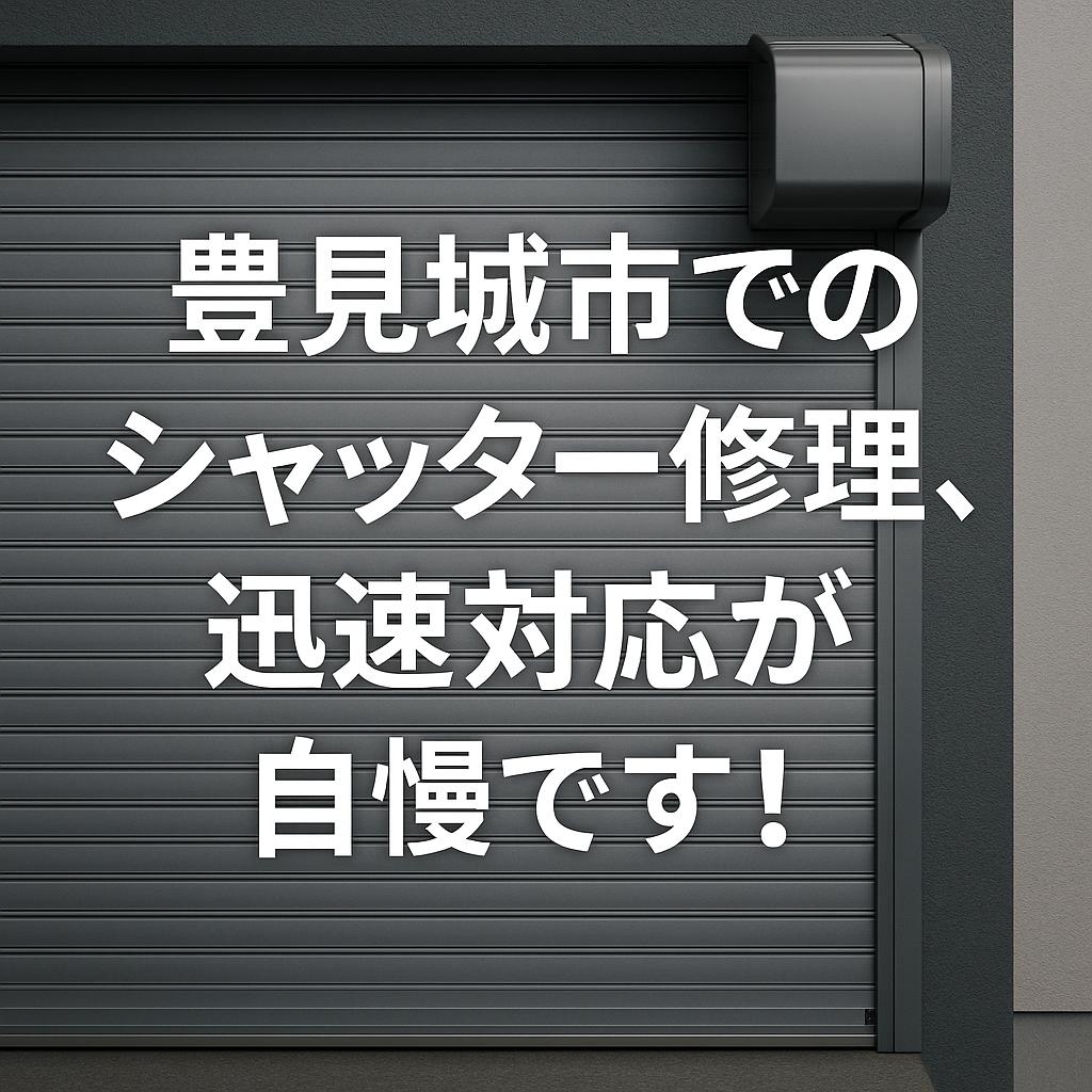 豊見城市でのシャッター修理、迅速対応が自慢です！