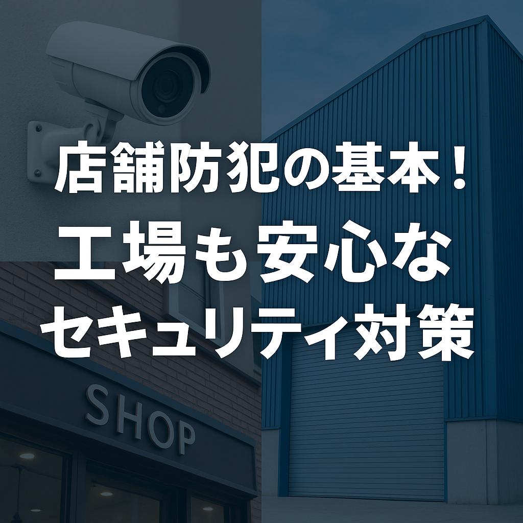 店舗防犯の基本！工場も安心なセキュリティ対策