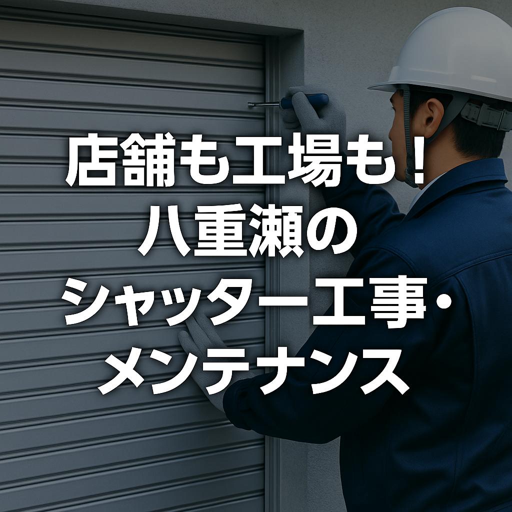 店舗も工場も！八重瀬のシャッター工事・メンテナンス