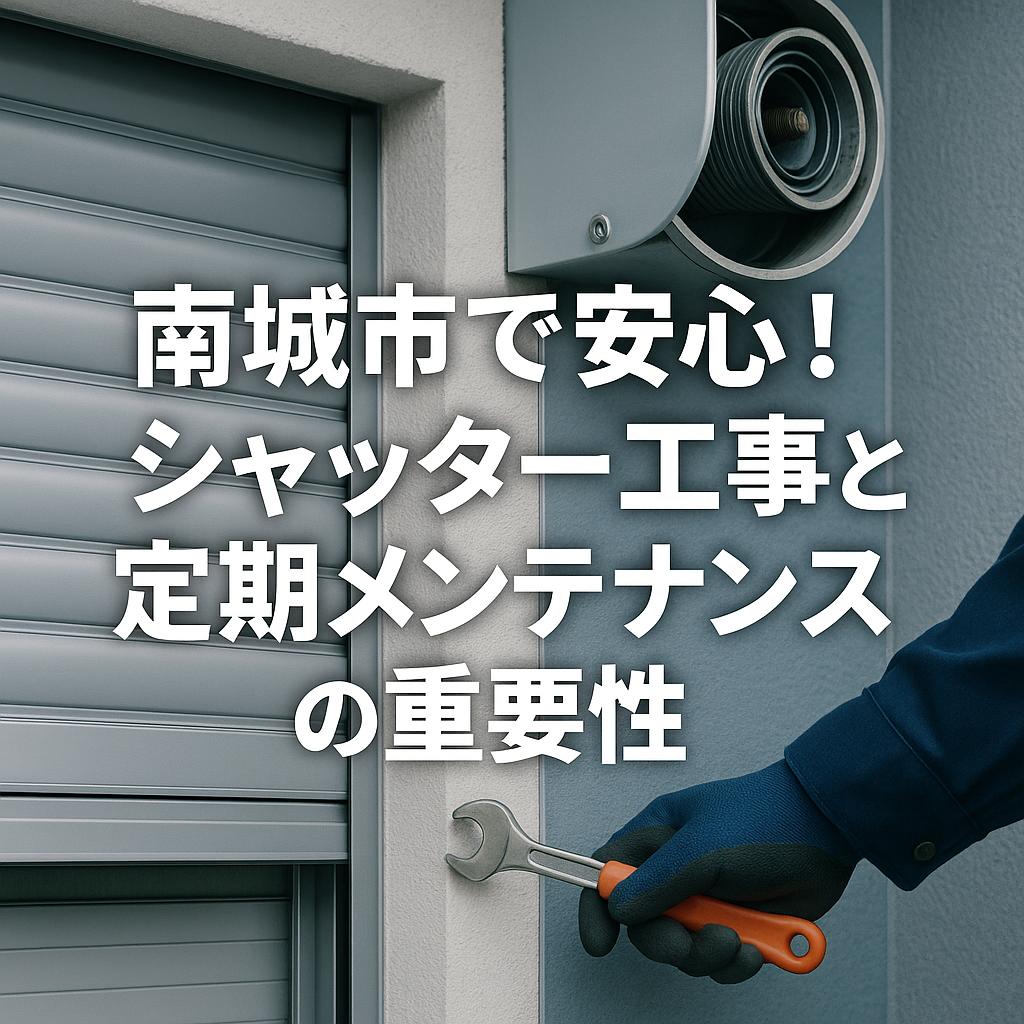 南城市で安心！シャッター工事と定期メンテナンスの重要性