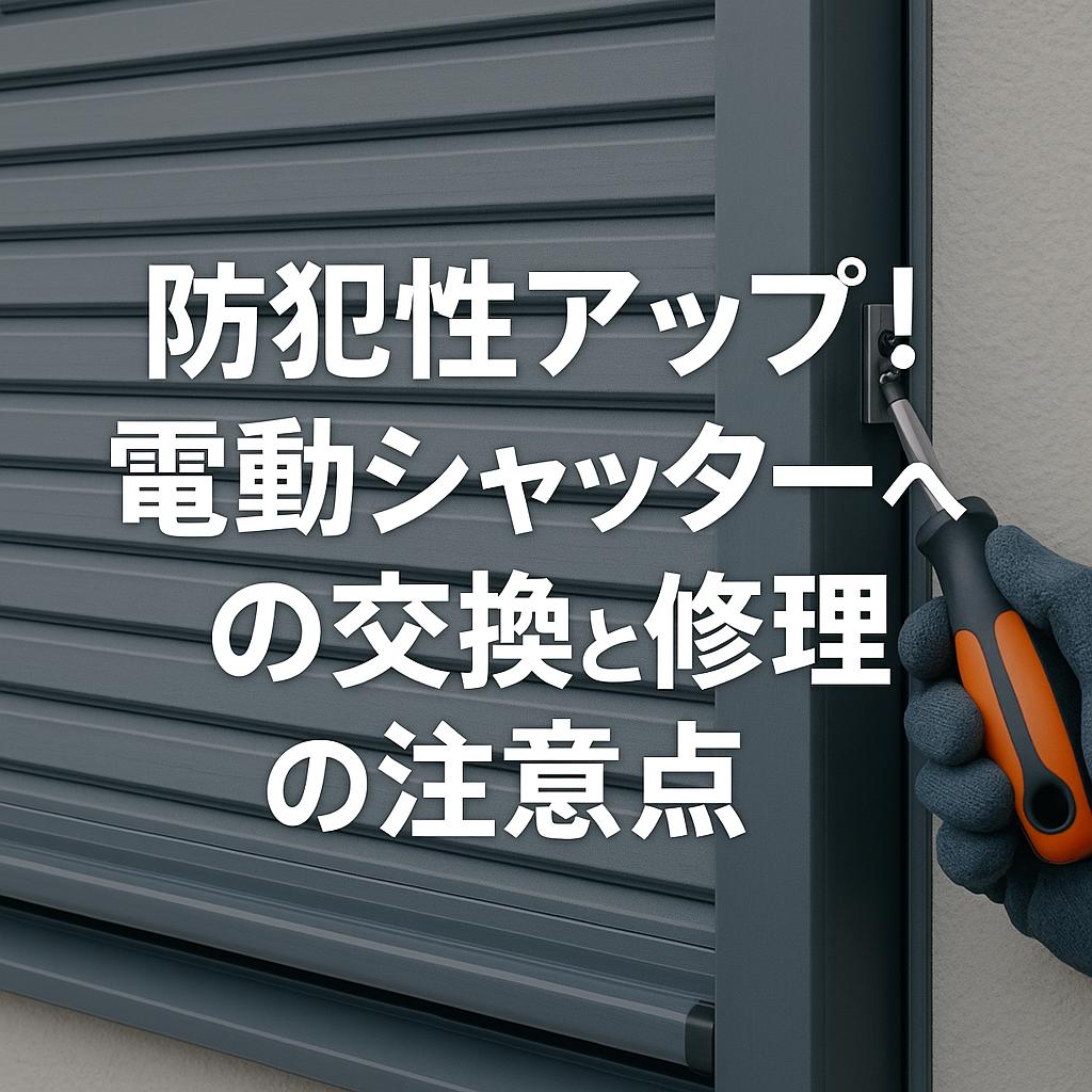 防犯性アップ！電動シャッターへの交換と修理の注意点