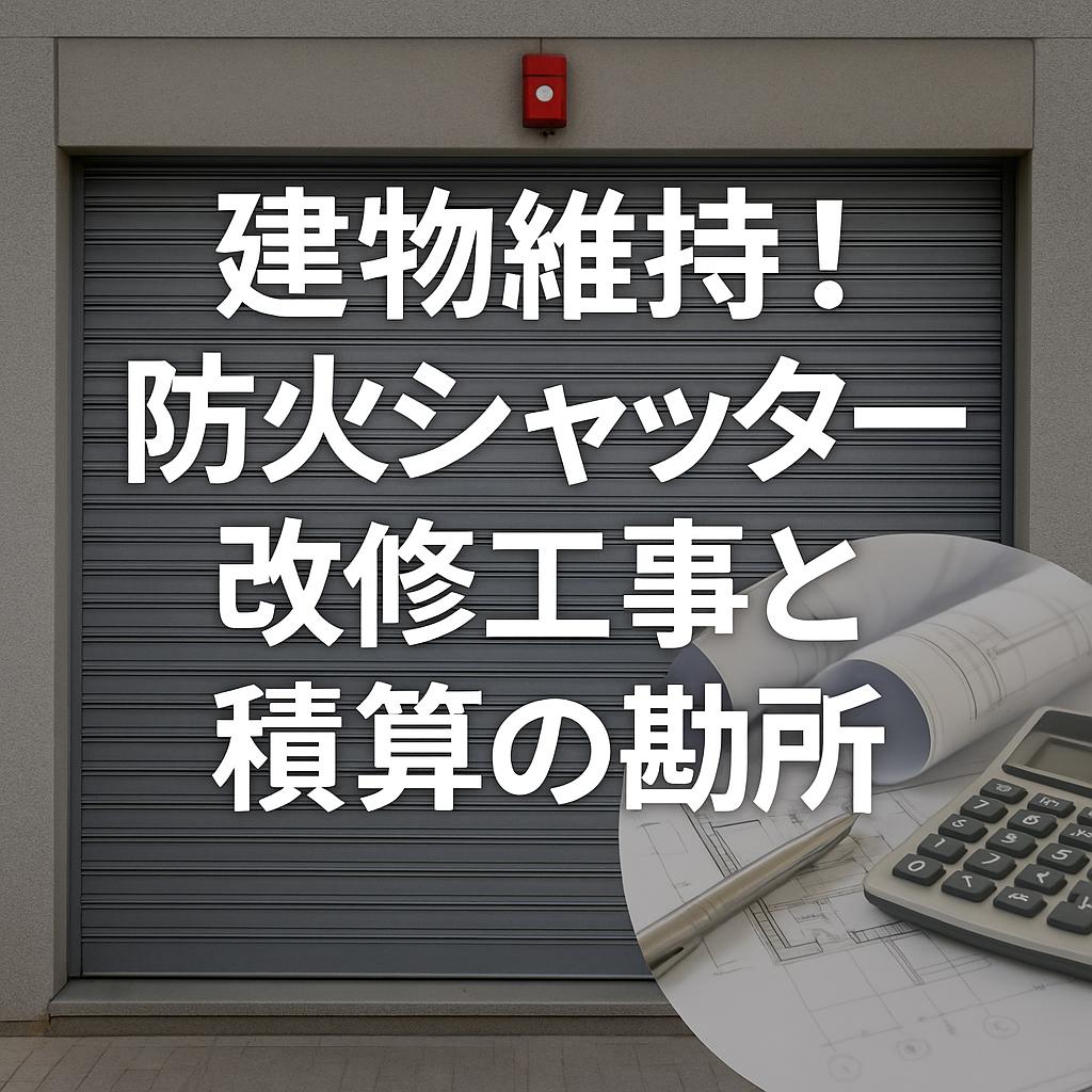 建物維持！防火シャッター改修工事と積算の勘所