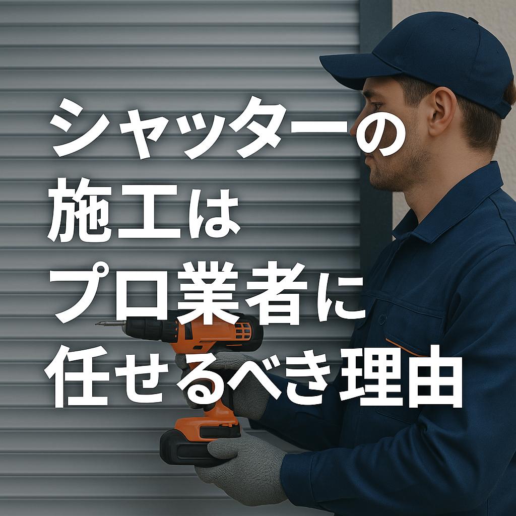 シャッターの施工はプロ業者に任せるべき理由