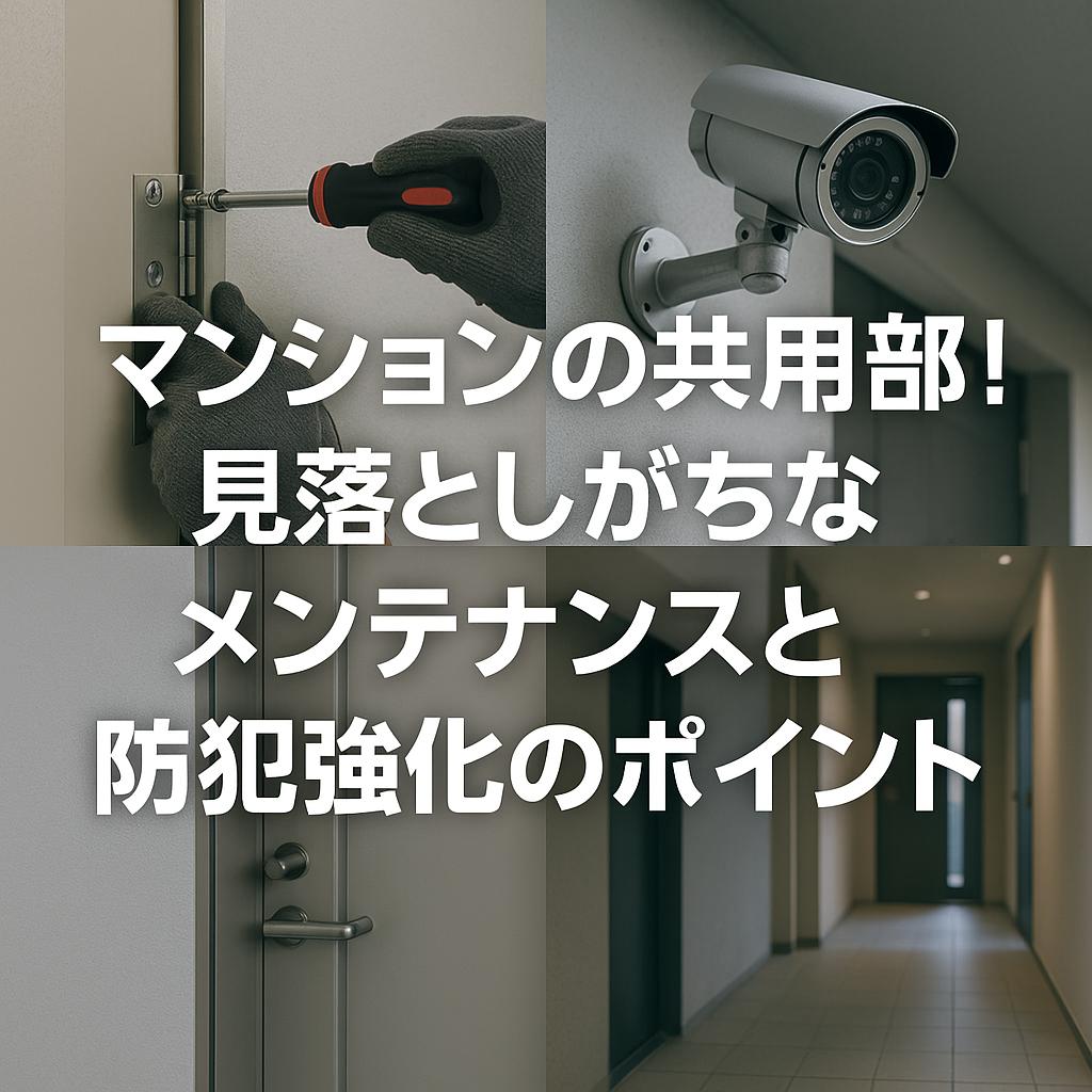マンションの共用部！見落としがちなメンテナンスと防犯強化のポイント